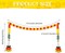 Artificial Marigold Garland with Bells Leaves Long Strands Diwali Decorations for Home Party Door Mantel Artificial Marigold Flowers Hanging for All Year Party Decoration (deep Orange)
